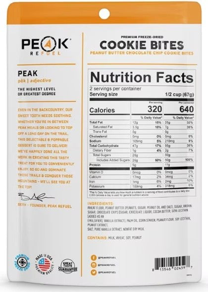 Peak Refuel Peanut Butter Chocolate Chip Cookie Bites|9510