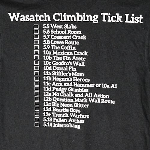 The Gear Room - Climbing Tick List Shirt - The Gear Room