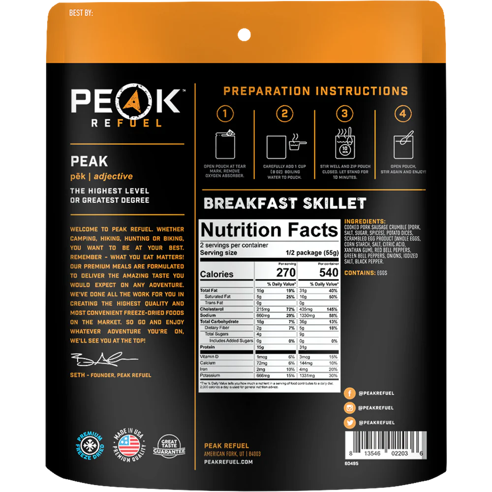 Peak ReFuel Breakfast Skillet v3|15646