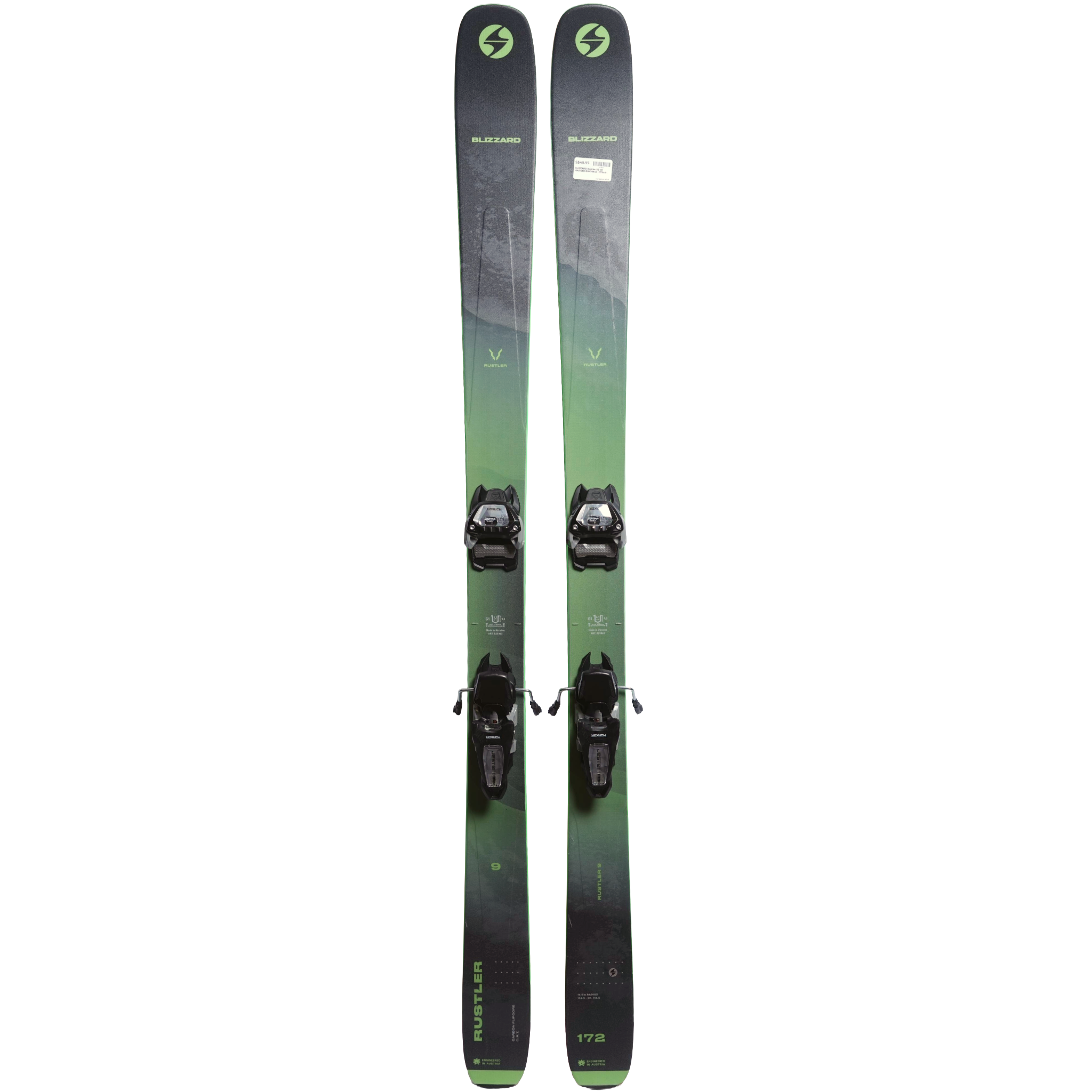 BLIZZARD Rustler9 172cm スキー 板 Blizzard Rustler 9 w/ Marker Bindings - 172cm – The Gear Room