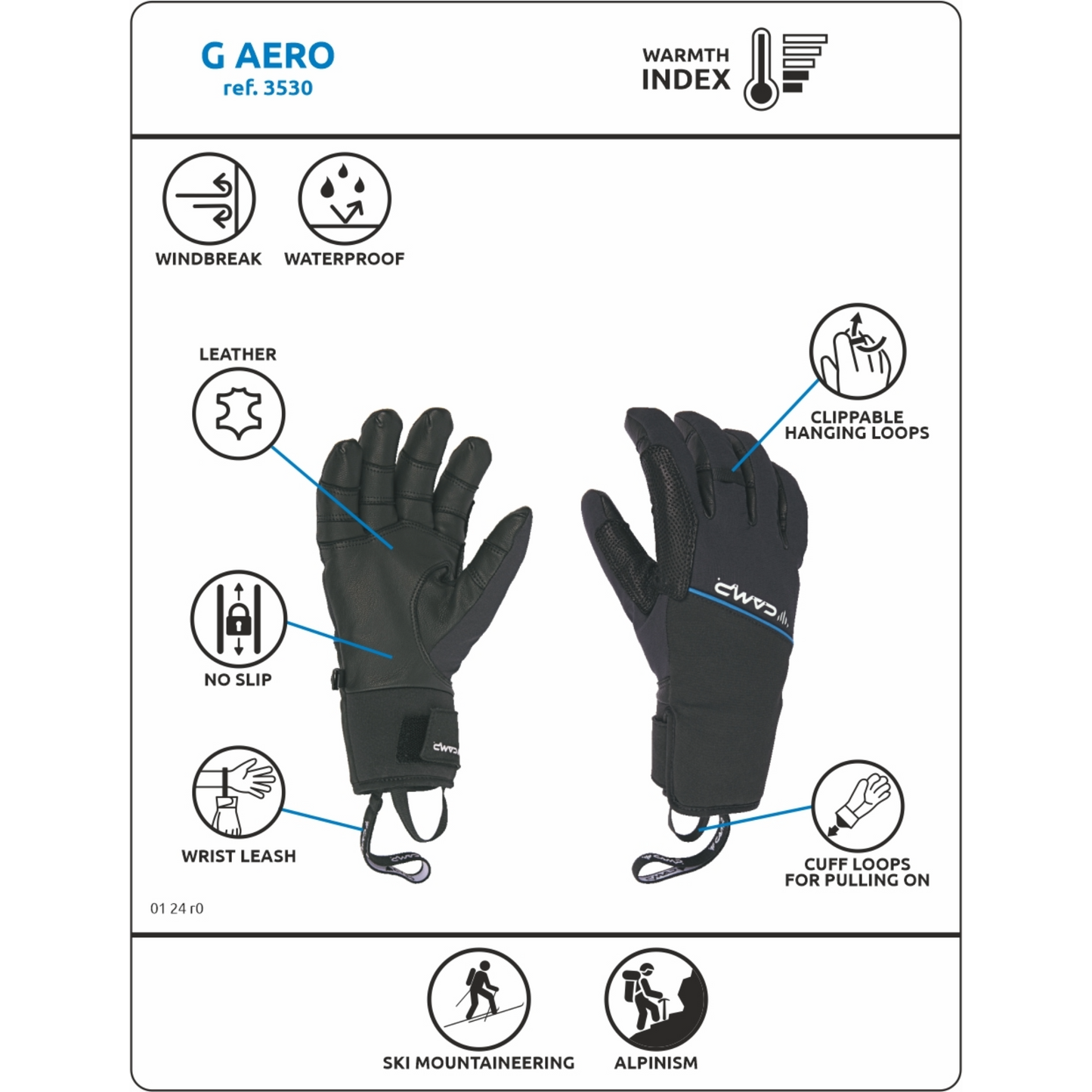 Camp G Aero-Black Glove