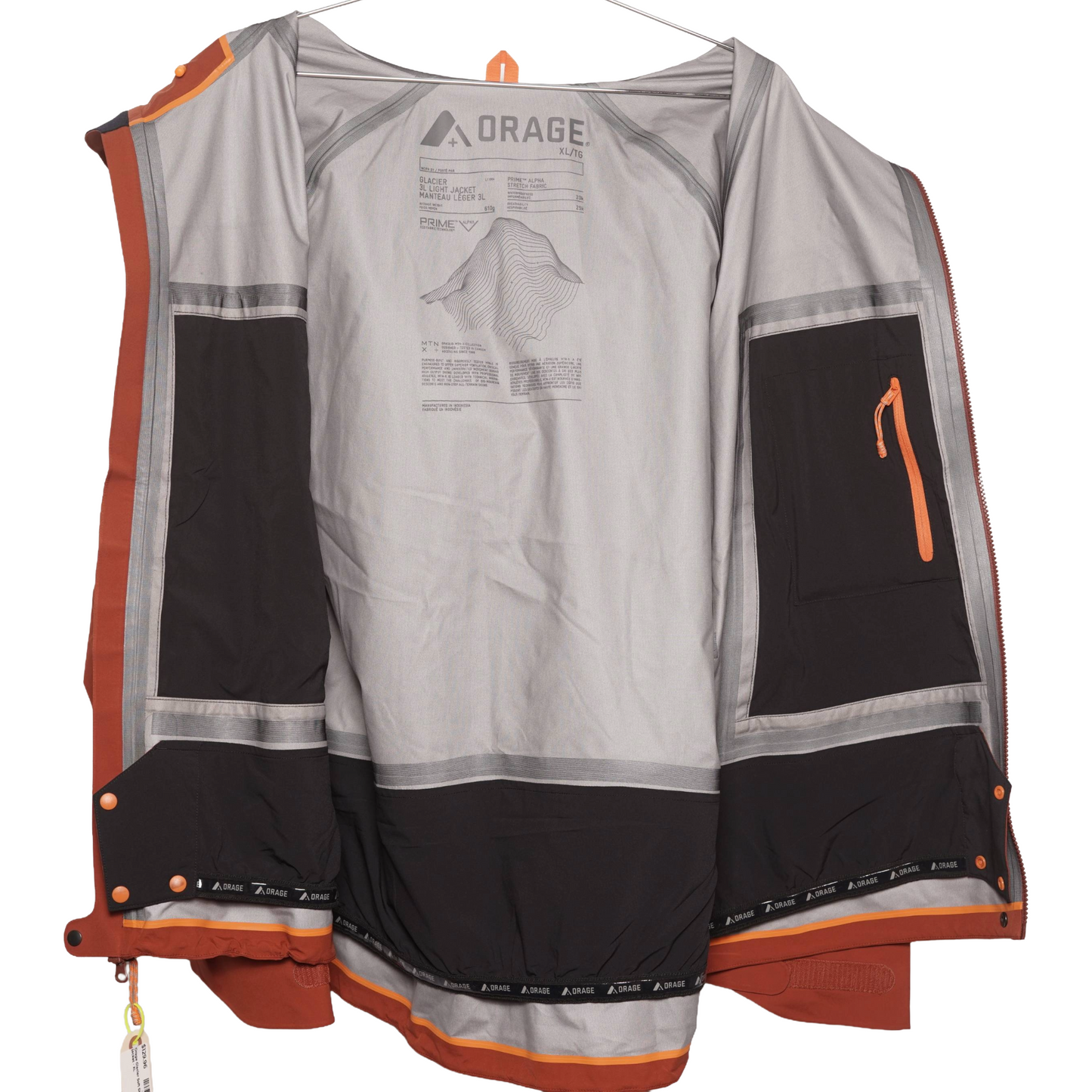 Orage Mtn-X Glacier 3L Jacket, Dark Terracotta - Men's