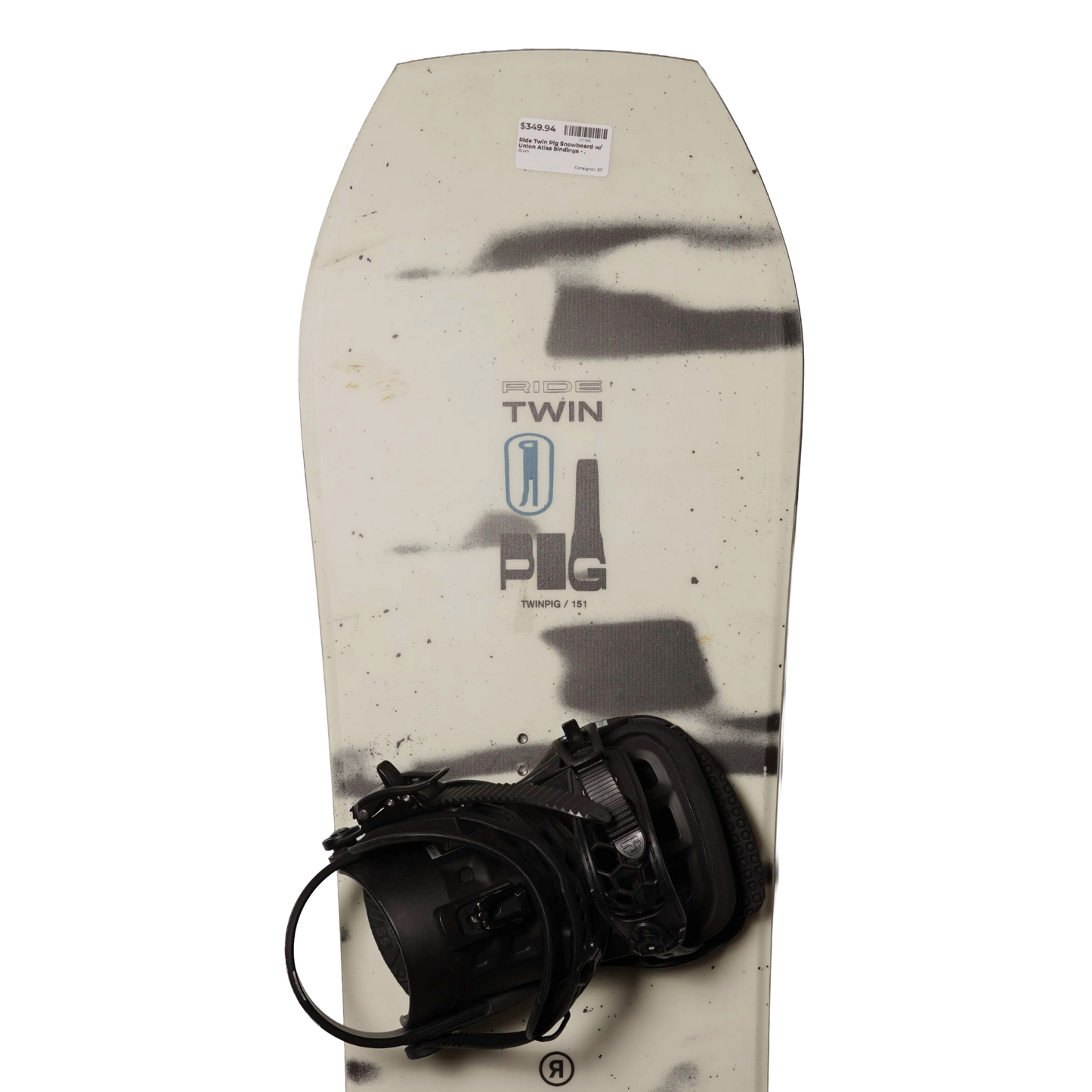 Ride Twin Pig Snowboard (151cm) + Union Atlas bindings - Men's