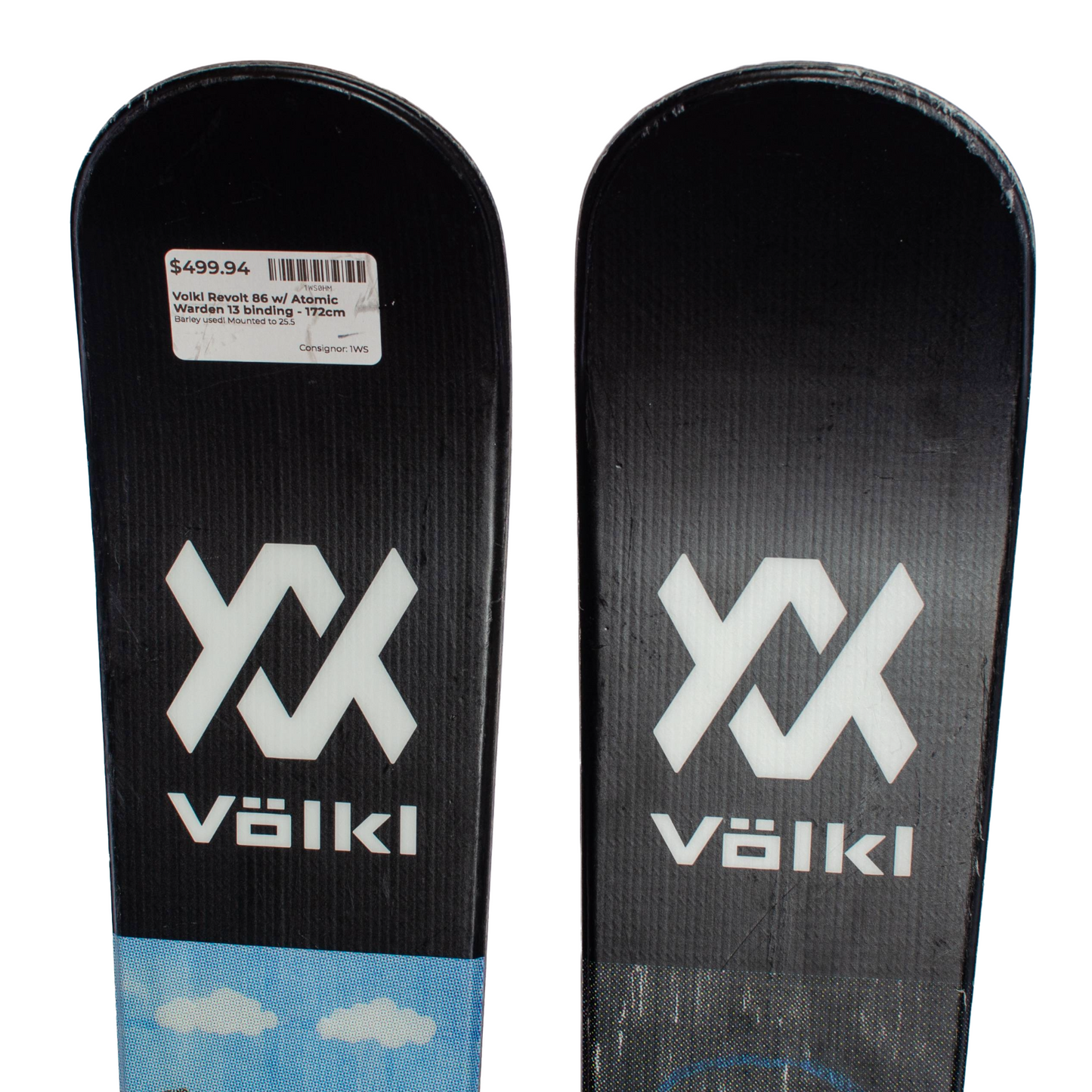Volkl Revolt 86 w/ Atomic Warden 13 binding