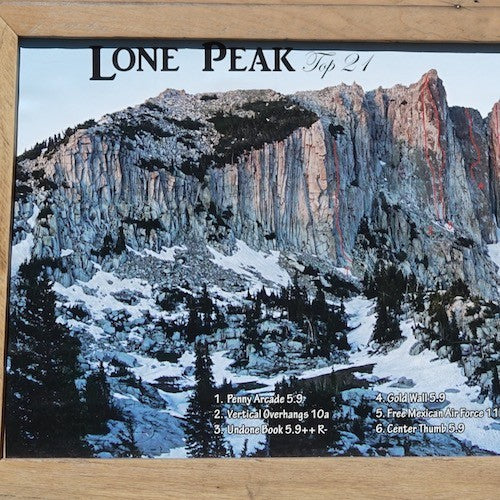 The Gear Room Lone Peak Poster: Top 21 Routes ( 18 x 60 inches )|3049