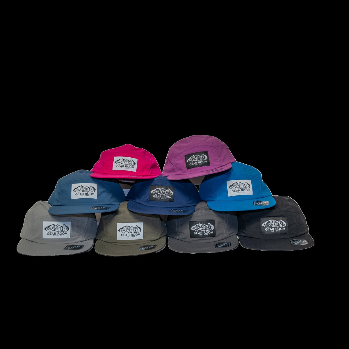 The Gear Room 5 Panel Nylon Hat (Logo: Black)