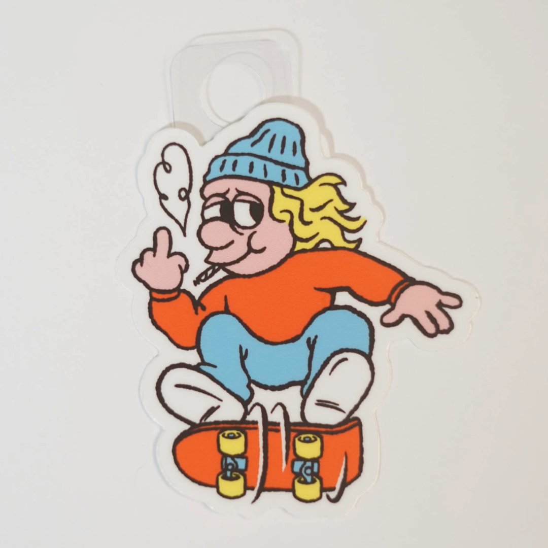 Smokey Kickflipper Sticker