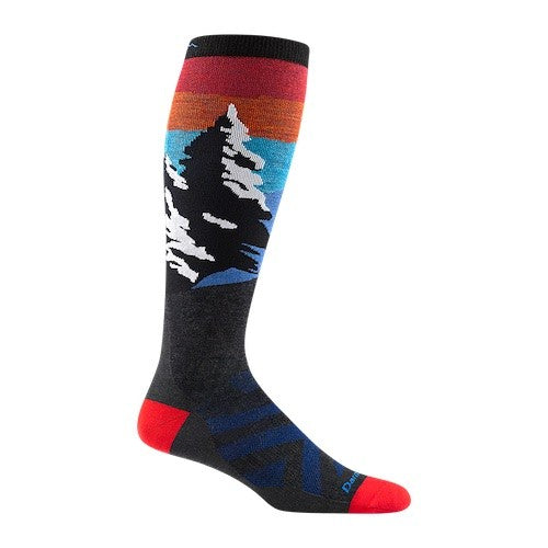 Darn Tough - Solstice OTC Lightweight, M, (Charcoal/Red)|10437
