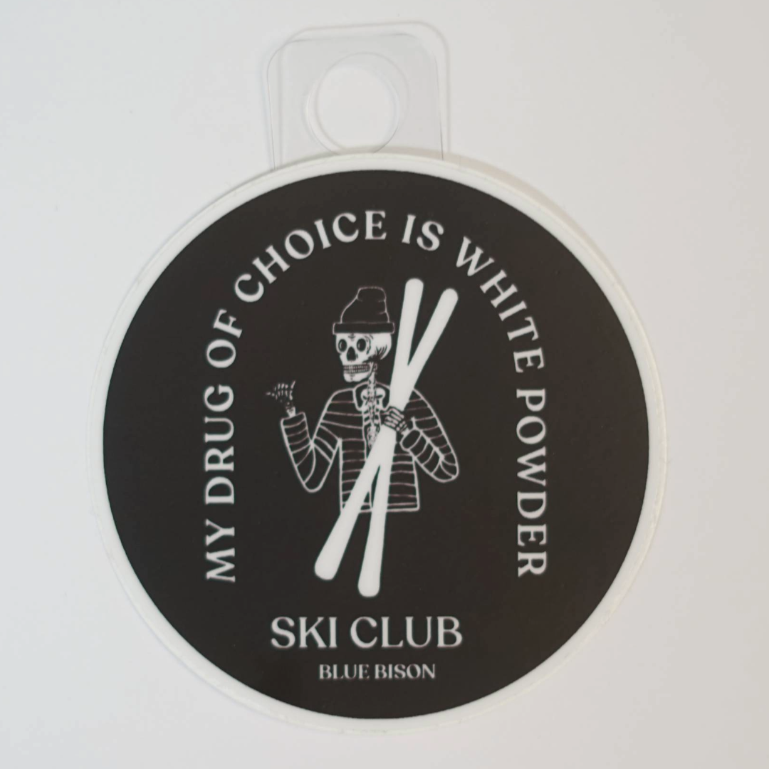 Drug Of Choice Ski Sticker