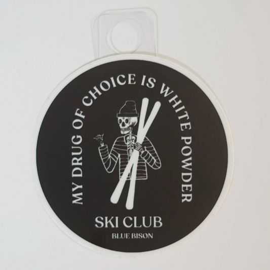 Drug Of Choice Ski Sticker