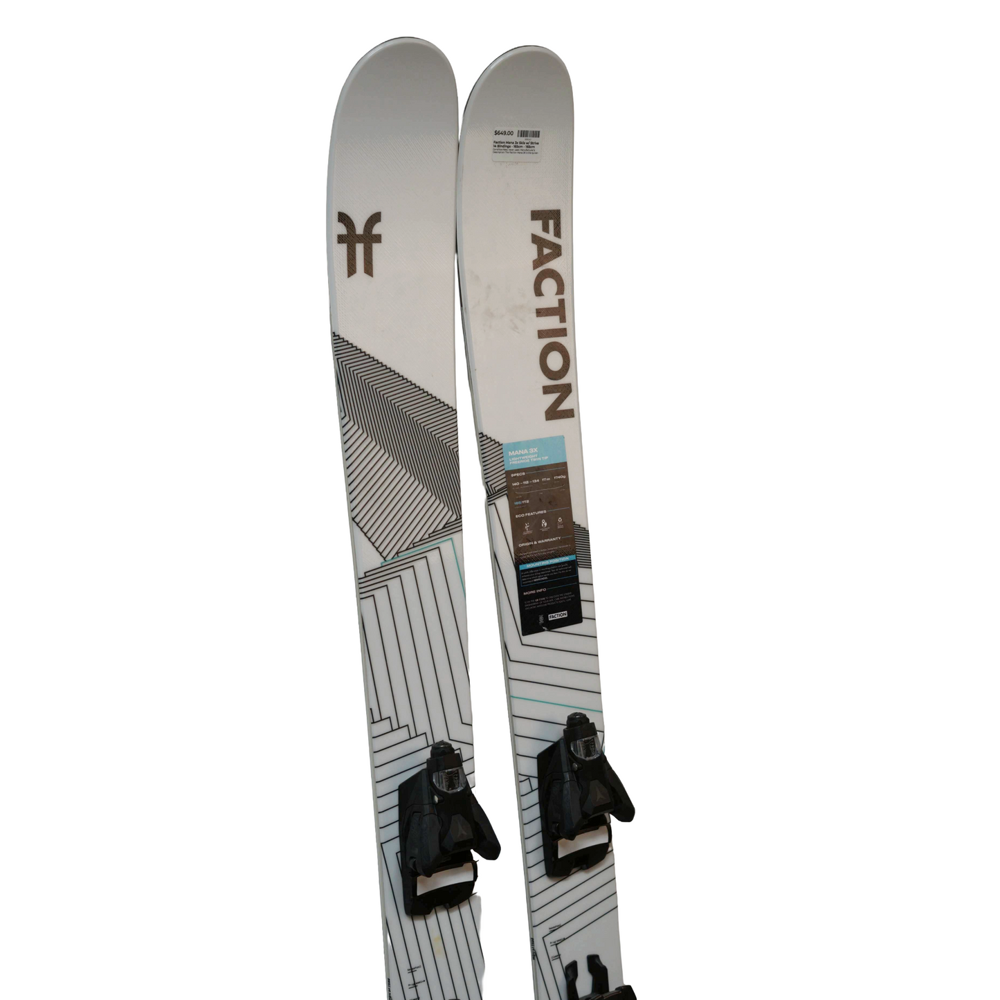 Faction Mana 3x Ski's + Strive 14 Bindings - (165cm)