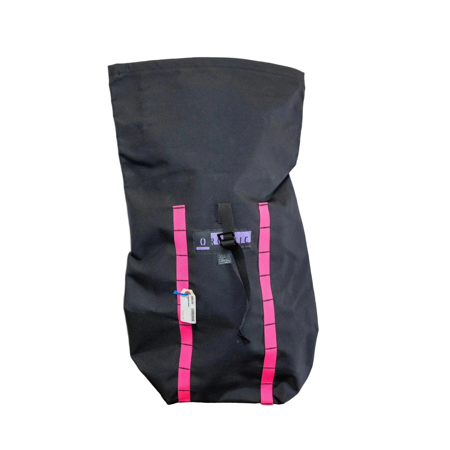 Organic Roll Down Backpack 28L - Black/Pink