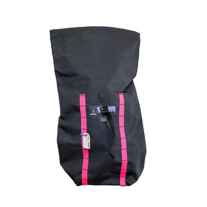 Organic Roll Down Backpack 28L - Black/Pink