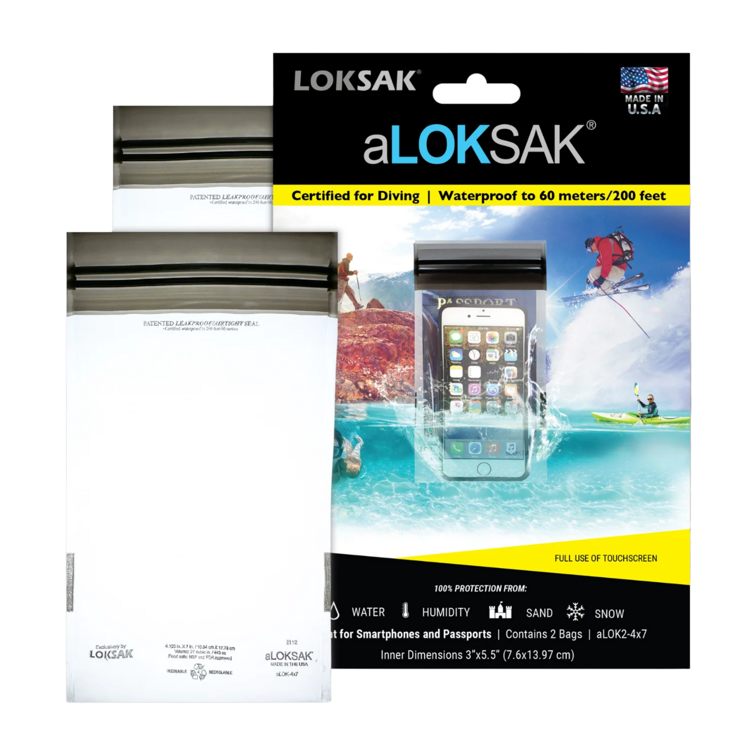 LOKSAK aLOKSAK Waterproof Bags (2-pack, Various Sizes)