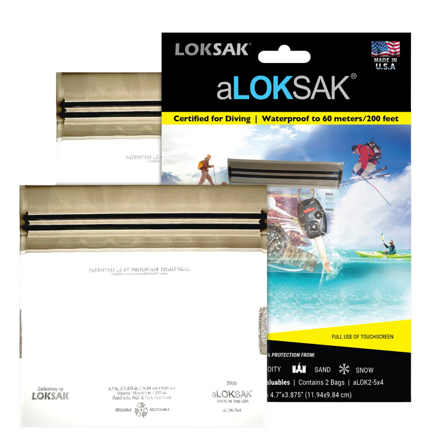 LOKSAK aLOKSAK Waterproof Bags (2-pack, Various Sizes)