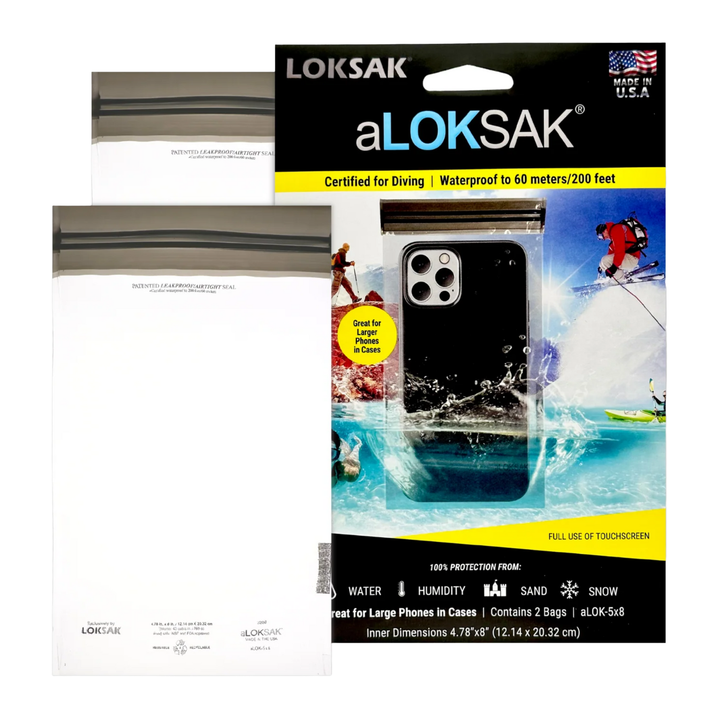 LOKSAK aLOKSAK Waterproof Bags (2-pack, Various Sizes)