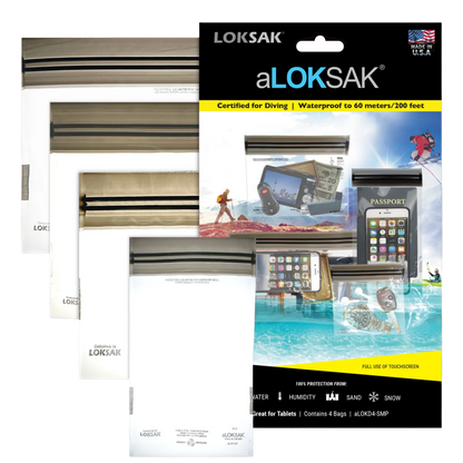 LOKSAK aLOKSAK Waterproof Bags (4-pack of Assorted Sizes)