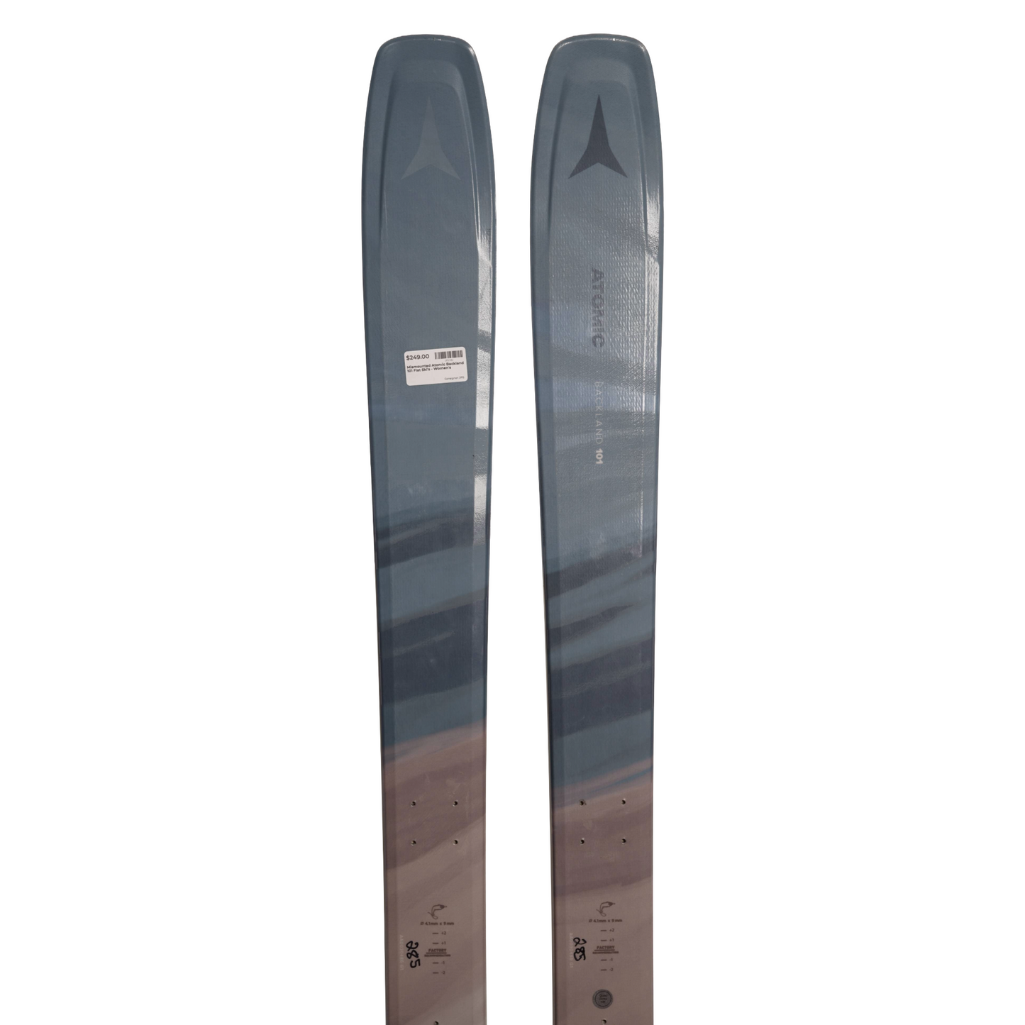 Mismounted Atomic Backland 101 Flat Ski's, 2024 - Women's (156cm)