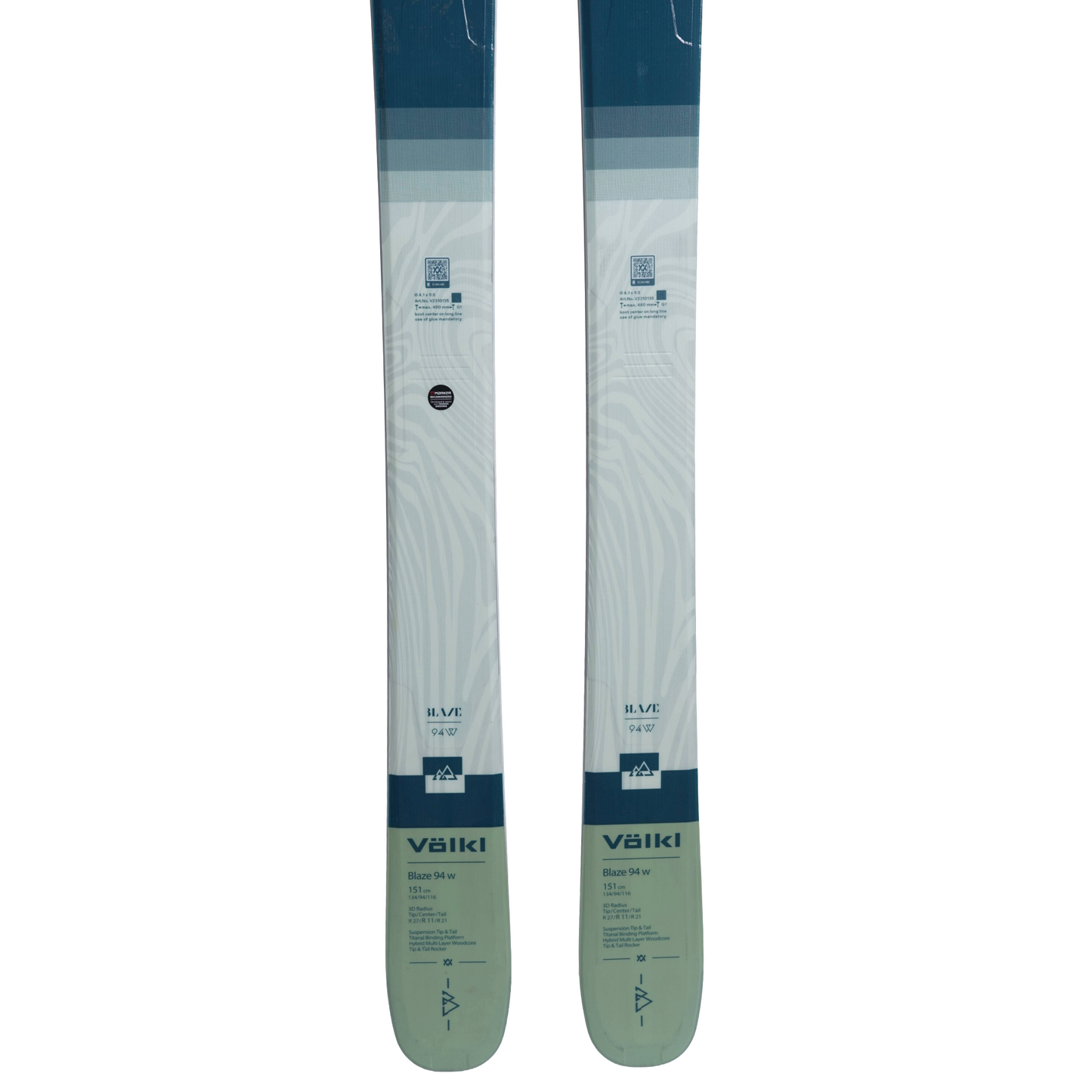 Volkl Blaze 94 Flat Ski's - Women's (151cm)